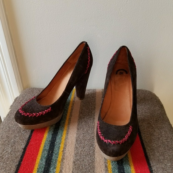 Anthropologie Shoes - Anthropologie - Brown Suede Heels